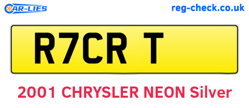 R7CRT are the vehicle registration plates.