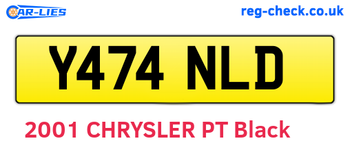 Y474NLD are the vehicle registration plates.