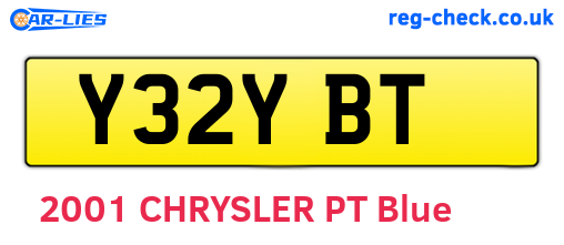 Y32YBT are the vehicle registration plates.