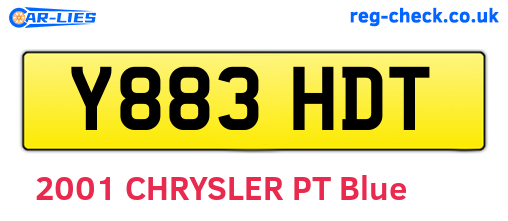 Y883HDT are the vehicle registration plates.