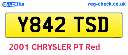 Y842TSD are the vehicle registration plates.