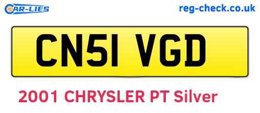 CN51VGD are the vehicle registration plates.