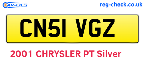 CN51VGZ are the vehicle registration plates.