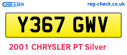 Y367GWV are the vehicle registration plates.