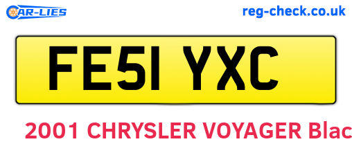 FE51YXC are the vehicle registration plates.