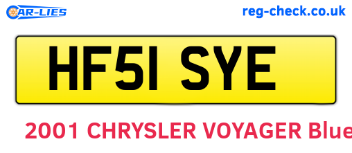HF51SYE are the vehicle registration plates.