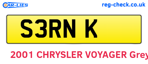 S3RNK are the vehicle registration plates.