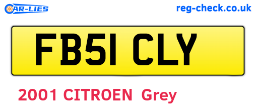 FB51CLY are the vehicle registration plates.