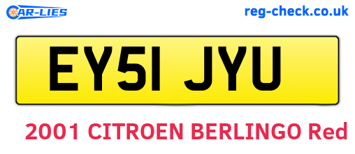 EY51JYU are the vehicle registration plates.