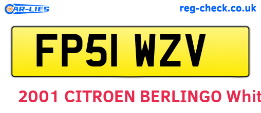 FP51WZV are the vehicle registration plates.