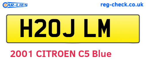 H20JLM are the vehicle registration plates.