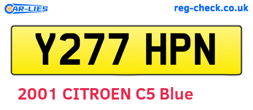 Y277HPN are the vehicle registration plates.