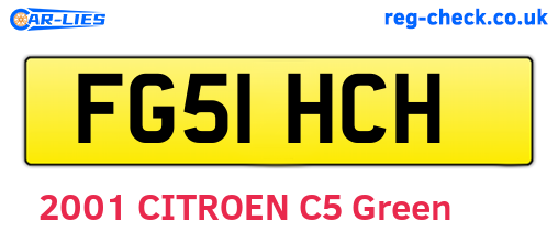 FG51HCH are the vehicle registration plates.