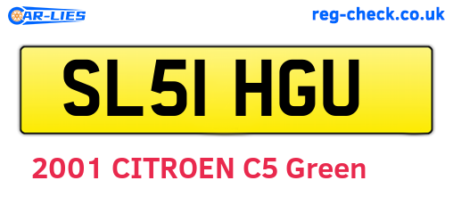 SL51HGU are the vehicle registration plates.
