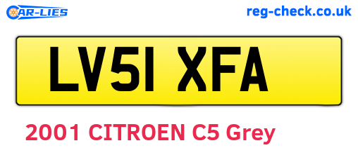 LV51XFA are the vehicle registration plates.
