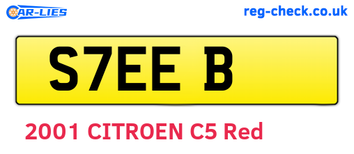 S7EEB are the vehicle registration plates.