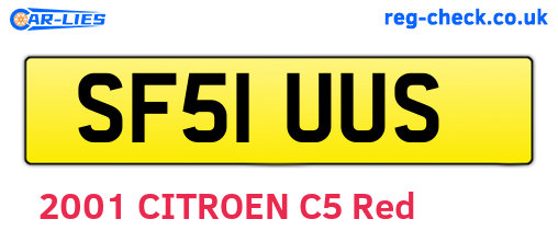 SF51UUS are the vehicle registration plates.