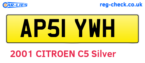 AP51YWH are the vehicle registration plates.