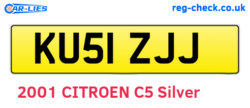KU51ZJJ are the vehicle registration plates.