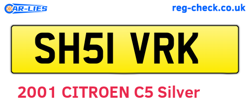 SH51VRK are the vehicle registration plates.