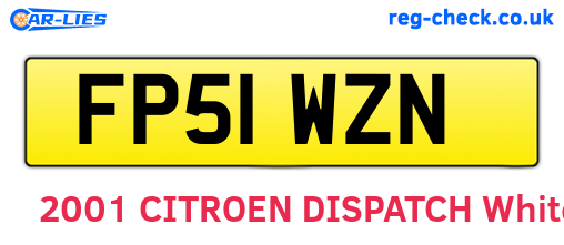 FP51WZN are the vehicle registration plates.