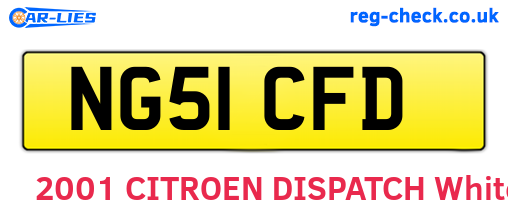NG51CFD are the vehicle registration plates.