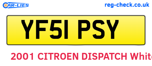 YF51PSY are the vehicle registration plates.