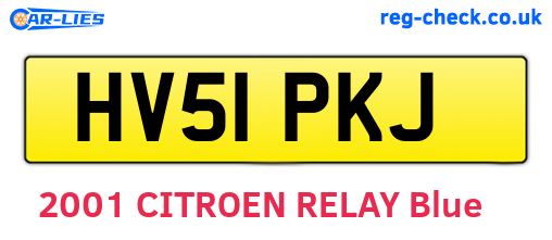 HV51PKJ are the vehicle registration plates.