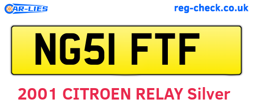 NG51FTF are the vehicle registration plates.