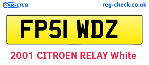 FP51WDZ are the vehicle registration plates.