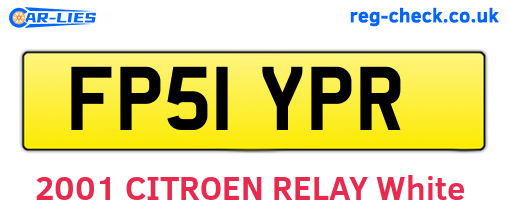 FP51YPR are the vehicle registration plates.