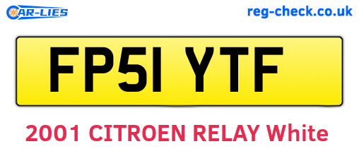 FP51YTF are the vehicle registration plates.