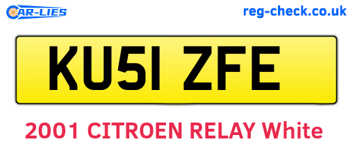 KU51ZFE are the vehicle registration plates.