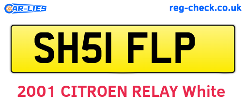SH51FLP are the vehicle registration plates.
