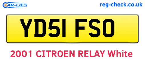 YD51FSO are the vehicle registration plates.