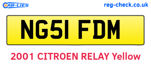 NG51FDM are the vehicle registration plates.