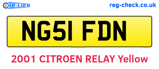 NG51FDN are the vehicle registration plates.