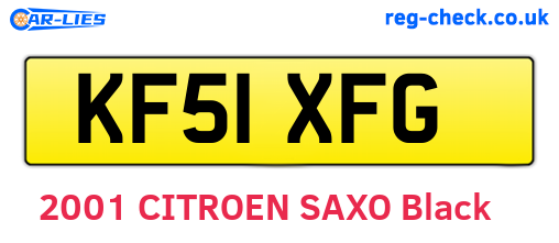 KF51XFG are the vehicle registration plates.