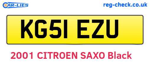 KG51EZU are the vehicle registration plates.