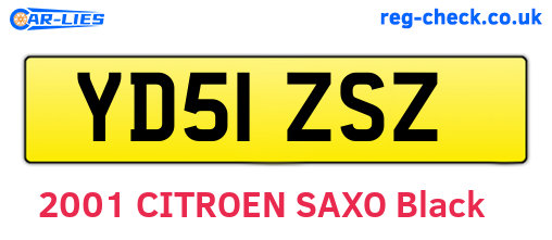 YD51ZSZ are the vehicle registration plates.