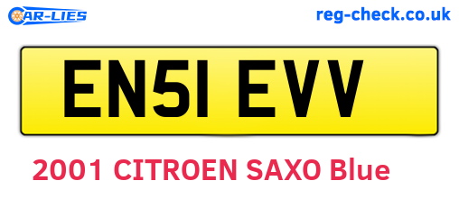 EN51EVV are the vehicle registration plates.