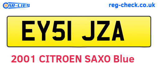 EY51JZA are the vehicle registration plates.