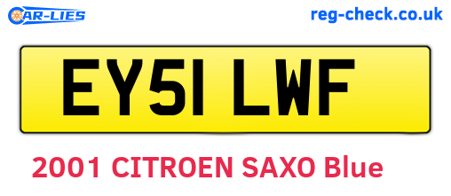 EY51LWF are the vehicle registration plates.