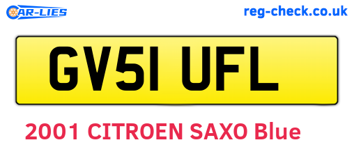 GV51UFL are the vehicle registration plates.