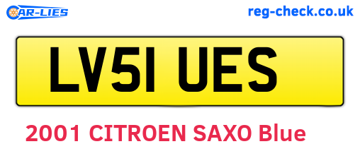 LV51UES are the vehicle registration plates.