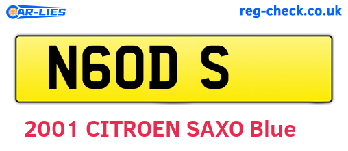 N6ODS are the vehicle registration plates.