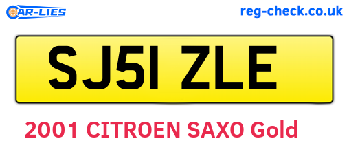 SJ51ZLE are the vehicle registration plates.