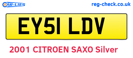 EY51LDV are the vehicle registration plates.