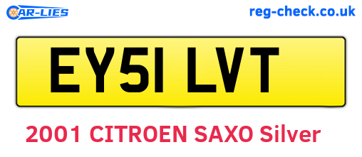 EY51LVT are the vehicle registration plates.