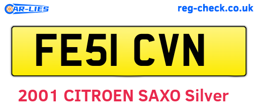 FE51CVN are the vehicle registration plates.
